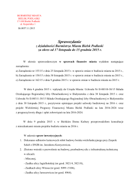 15.12.2015 r. - Biuletyn Informacji Publicznej, Urząd Miasta Bielsk