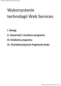 Wykorzystanie technologii Web Services