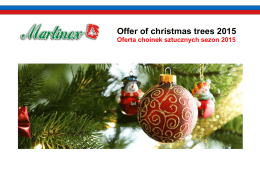 Offer of christmas trees 2015