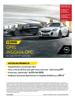sportowy Opel Insignia OPC - Dixi-Car