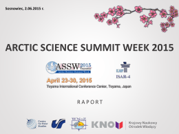 arctic science summit week 2015