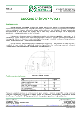 LINOCIĄG TAŚMOWY PV-KX 1