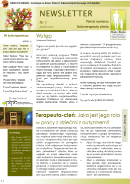 Newsletter nr 7 – jesień 2012