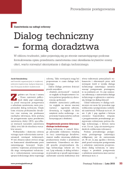 Dialog techniczny – formą doradztwa