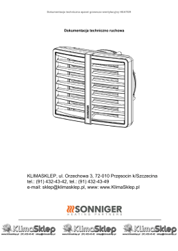 instrukcja obsługi Sonniger heater.MIX
