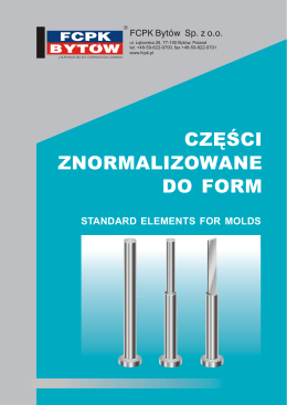 CZĘŚCI ZNORMALIZOWANE DO FORM