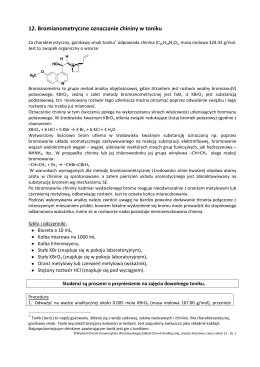 Bromianometryczne oznaczanie chininy w toniku