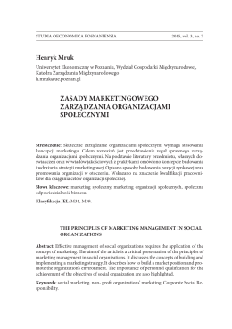 Henryk Mruk - studia oeconomica posnaniensia