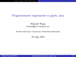 Programowanie aplikacji rozproszonych w języku Java