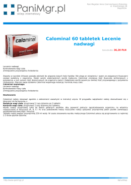 Calominal 60 tabletek Lecenie nadwagi