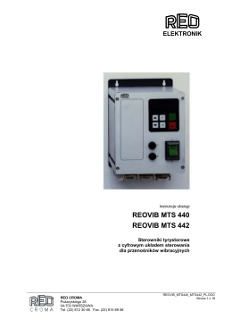 Instrukcja obsługi REOVIB MTS 440, 442