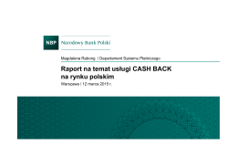 Raport CashBack - Polskie Karty i Systemy