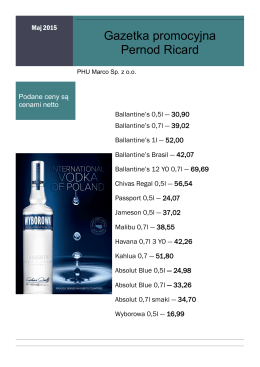 Gazetka promocyjna Pernod Ricard