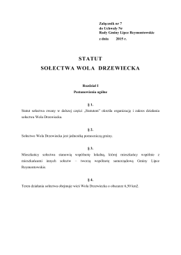 Załacznik Nr 7 - Statut Sołectwa Wola Drzewiecka