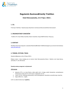 Regulamin Business&Family Triathlon