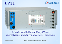 CP11 Kalibrator mocy i tester