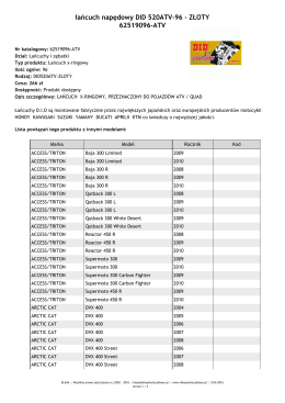 lancuch napedowy DID 520ATV-96 - ZLOTY (62519096-ATV)