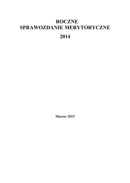 Sprawozdanie merytoryczne za 2014 r. (plik pdf)