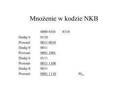 Mnożenie w kodzie NKB