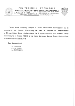 politechnika poznańska wydział budowy maszyn i zarządzania