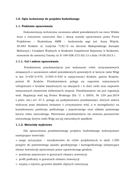 opis techniczny Wilga 2015 - Małopolski Zarząd Melioracji i
