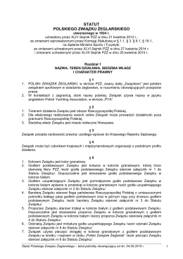 statut PZŻ tekst jednolity 2015.04.25