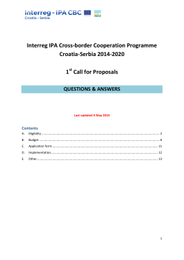 Interreg IPA Cross-border Cooperation Programme Croatia