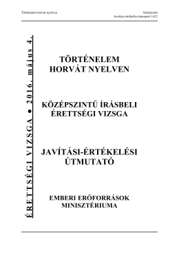 történelem horvát nyelven javítási