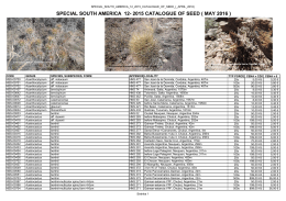 special south america 12- 2015 catalogue of seed ( may 2016 )