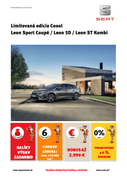 Limitovaná edícia Coool Leon Sport Coupé / Leon 5D / Leon