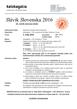 Slávik Slovenska 2016