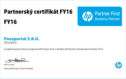 Partnerský certifikát FY16 FY16