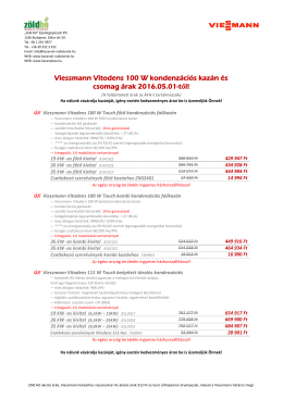 ÚJ Viessmann Vitodens 100-W kazán és csomag akció!!!