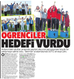 Ankara`daki okullar arasında yapılan okçuluk şampiyonası büyük bir