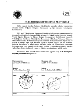 farabi değişim programı protokolü