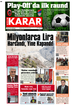05 Mayıs 2016 - Kesin Karar Gazetesi