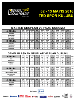 Grup Puan Durumu - İstanbul Champions