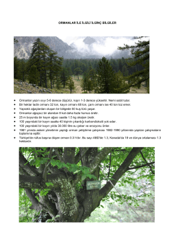 ORMANLAR İLE İLGİLİ İLGİNÇ BİLGİLER • Ormanlar yazın ısıyı 5