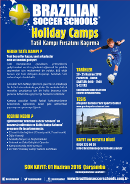 Holiday Camps - Brazilian Soccer Schools Türkiye