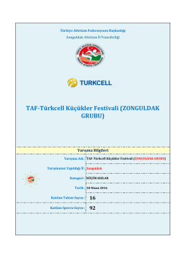 zonguldak - Türkiye Atletizm Federasyonu
