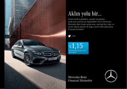 Yeni E-Serisi Mayıs Ayı Kampanyası - Mercedes
