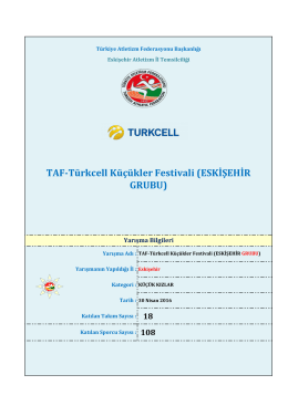 eskişehir - Türkiye Atletizm Federasyonu