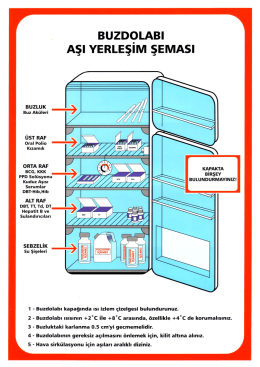 Buzdolabı Aşı Yerleşim Şeması