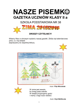 gazetka zima - Szkoła Podstawowa nr 38
