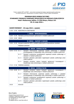 Program sesji konsultacyjnej (PDF 370kB)