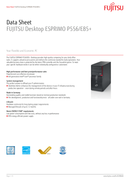 Data Sheet FUJITSU Desktop ESPRIMO P556/E85+