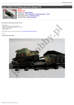 Armo 72063 1/72 Polska pancerna drezyna TK