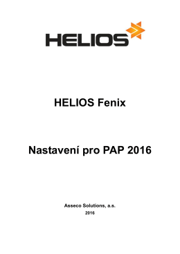 HELIOS Fenix Nastavení pro PAP 2016