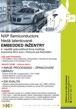 NXP Semiconductors hledá talentované EMBEDDED