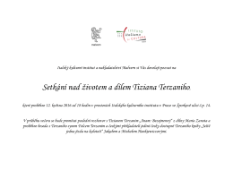 Setkání nad životem a dílem Tiziana Terzaniho,